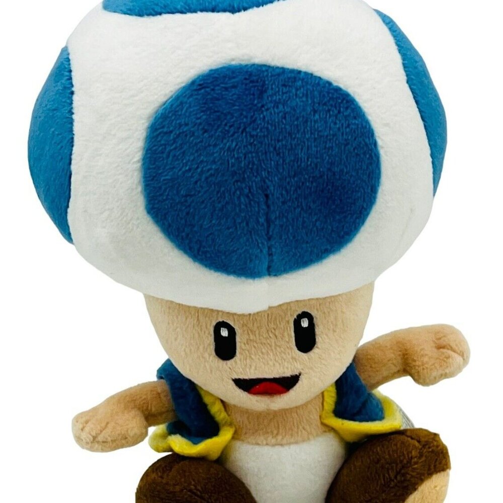 Super Mario Bros Blue Toad Plush 7 inch My Little Buddy Nintendo Stuffed‎ Toy